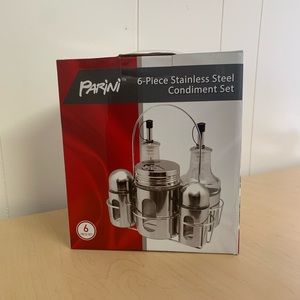 Parini 6-pc Stainless Steel Condiment Set